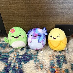 Lot of 3 Happy Meal Mcdonalds Mini Squishmallows stuffed animal plush toys kids